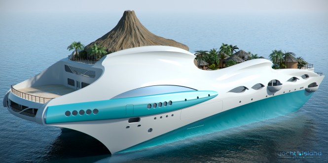 tropical island paradise yacht